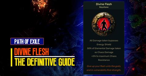 poe wiki divine flesh  If you allocate the keystone and use the unique it will be the same as if you had only done one